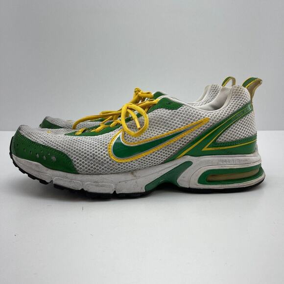 Size 12 - Nike Air Coos 315399-131 Green White Yellow Mens Running Shoes - Picture 3 of 16